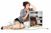 Woman and computer